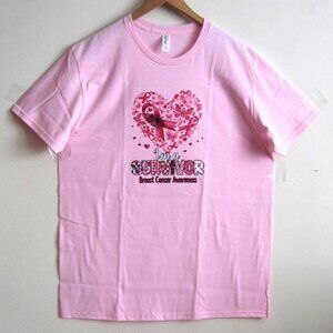 Breast Cancer Awareness 'I'm A Survivor' T Shirt, Size Large, Pink, New!